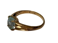 (3) 10k Gold Rings with Blue Gemstones