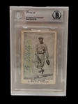 1922 American Caramel Otto Miller Authentic Autograph Cut Beckett Graded