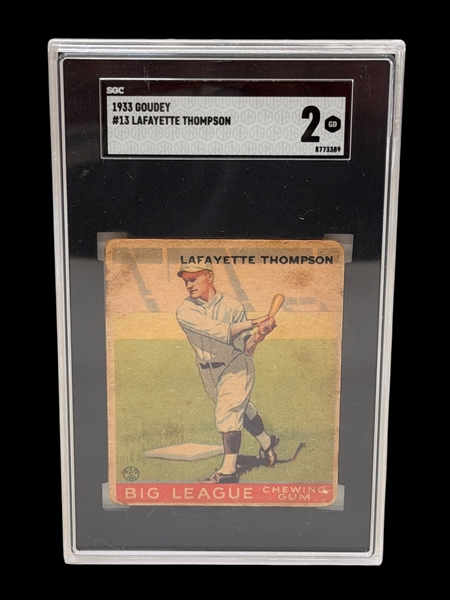 1933 Goudey Lafayette Thompson #13 SGC Graded 2