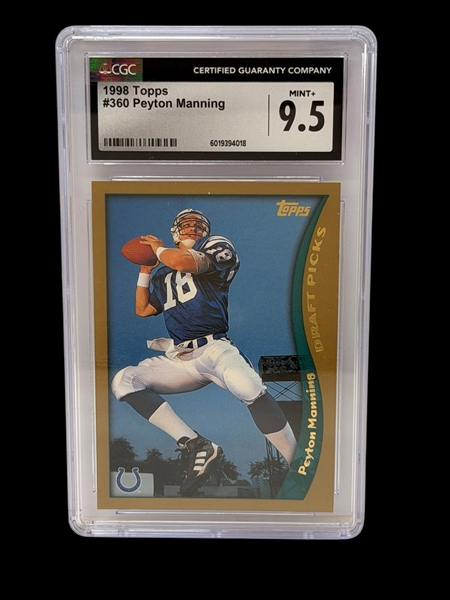 CGC Graded 1998 Topps Peyton Manning #360 Grade 9.5 