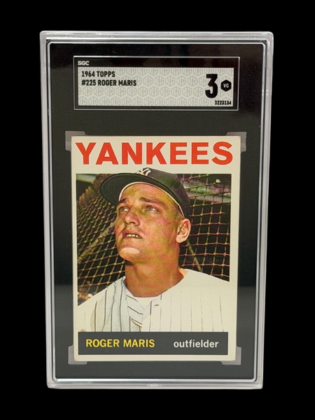 SGC 1964 Topps Roger Maris #225 Grade 3 VG