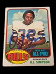 (5) Autographed Football Cards; Lou Groza, Gale Sayers, O.J. Simpson
