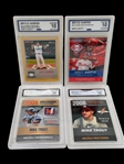(4) Graded Baseball Cards; Bryce Harper, Mike Trout