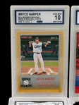 (4) Graded Baseball Cards; Bryce Harper, Mike Trout