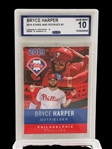(4) Graded Baseball Cards; Bryce Harper, Mike Trout