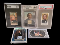 (5) Historical & Presidential Trading Cards (3) Graded