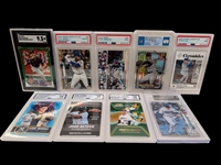 (9) Graded Baseball Cards; Skenes, Lux, Lewis, Kepler, Others