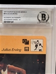 Beckett Large Slab 1977-79 Julius Erving Sportscaster Series 3 #315 Authentic Autograph Grade 10