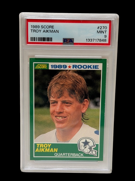 1989 Score Troy Aikman #270 PSA Grade 9