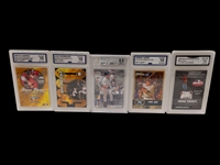 (5) Graded Baseball Cards; Trout, Judge, Jeter, Rodriguez, Harper
