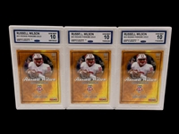 (3) Russell Wilson Graded Football Cards