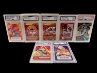 (7) Graded Football Cards; Patrick Mahomes, Bryce Young, Arch Manning