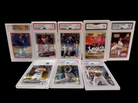 (8) Graded Baseball Cards: Robert, Yoshida, Franco, Fowler, Others