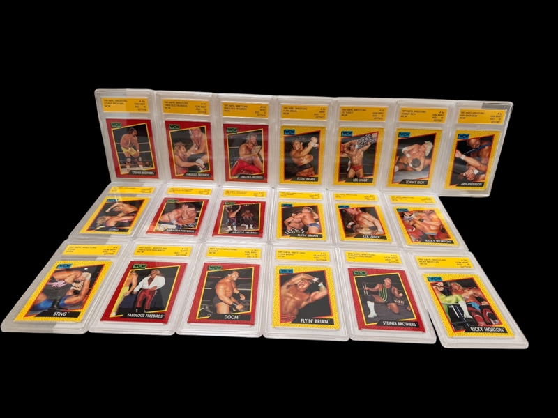 (19) 1991 Impel Wrestling WCW Graded Cards