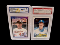 (10) Graded Baseball Cards; Including 1964 Topps Willie Mays