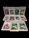 (11) Graded Football Cards; Zach Wilson, CJ Stroud, Brodie Croyle, Brock Purdy