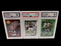 (11) Graded Football Cards; Zach Wilson, CJ Stroud, Brodie Croyle, Brock Purdy