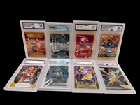 (8) Graedd Football Cards; Caleb Williams, Trevor Lawrence, Joe Burrow