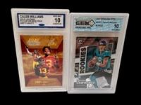 (8) Graedd Football Cards; Caleb Williams, Trevor Lawrence, Joe Burrow
