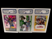 (14) Graded Football Cards; Tyreek Hill, Ja'Marr Chase, Tee Higgins, Travis Kelce, Cooper Kupp, Others