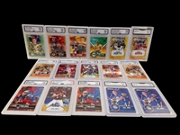 (16) Graded Football Cards; Jalen Hurts, Trey Lance, Mac Jones, Justin Fields