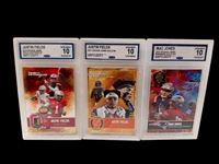 (16) Graded Football Cards; Jalen Hurts, Trey Lance, Mac Jones, Justin Fields