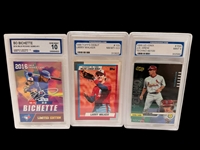(14) Graded Baseball Cards; Bo Bichette, Jeff Bagwell, Troy Glaus, JD Drew, Others