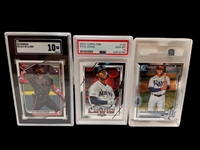 (14) Graded Baseball Cards; Kyle Lewis, Spencer Strider, Jo Adell, Others