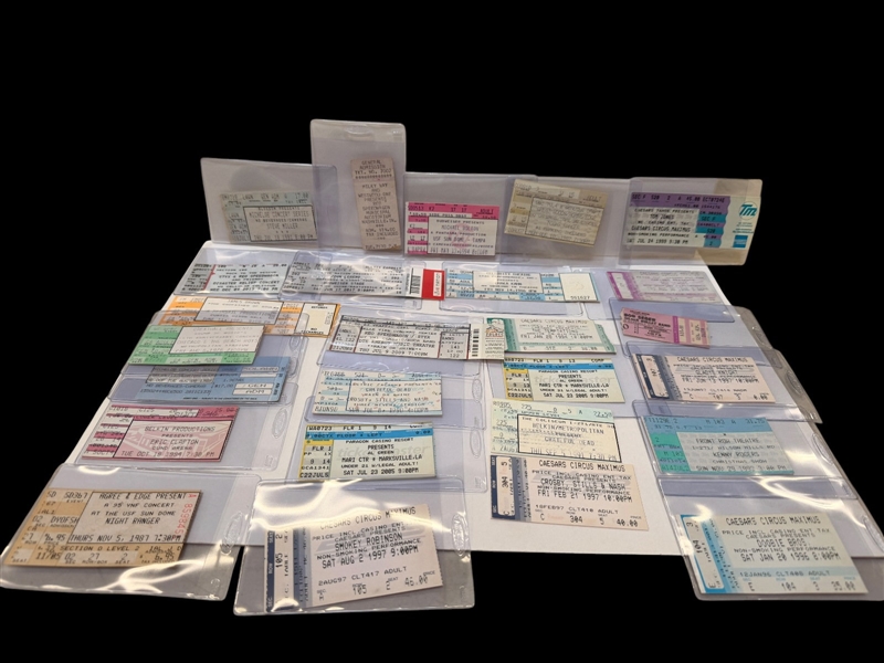 Large Group of Rock-N-Roll Ticket Stubs