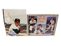 (2) Autographed Color Baseball Photos; Minnie Minoso, UD Signed Print Garvey, Doby, Fingers