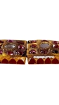 Gold Gilded Link Bracelet with Cabochon Stones