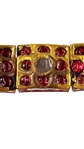 Gold Gilded Link Bracelet with Cabochon Stones