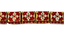 Gold Gilded Link Bracelet with Cabochon Stones