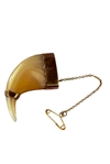 9k Gold Quartz Claw Brooch