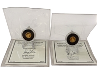 (2) 2020 Barbados .5 Grams .999 10 Dollar Commemorative Gold Coins John Paul II Birthday