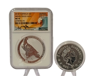 2016-P Australia 1 Dollar Wedge-Tailed Eagle MS70 NGC Signed John Mercanti, Unslabbed Silver 2 Pound QEII One Ounce Silver Coin