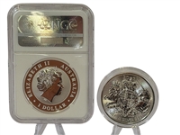 2016-P Australia 1 Dollar Wedge-Tailed Eagle MS70 NGC Signed John Mercanti, Unslabbed Silver 2 Pound QEII One Ounce Silver Coin