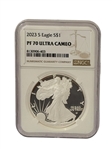(4) American Eagles All PF70 Ultra Cameos 2015, 2017, 2022, 2023 NGC