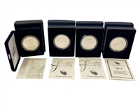 (4) American Eagles (3) UNC, (1) Proof in Original Boxes and COAs. 