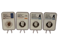(4) Graded Silver Kennedy Halves NGC