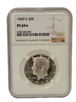 (6) Graded J.F. Kennedy Halves 40% Silver NGC