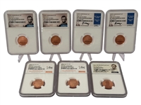 (7) Graded Lincoln Cents: FDI, Ultra Cameo, Red, Reverse Proof NGC
