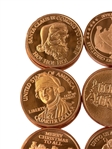 (16) One Ounce Copper Rounds Christmas