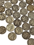 (2) Rolls Mercury Silver Dimes, Many AU