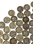 (2) Rolls Mercury Silver Dimes, Many AU