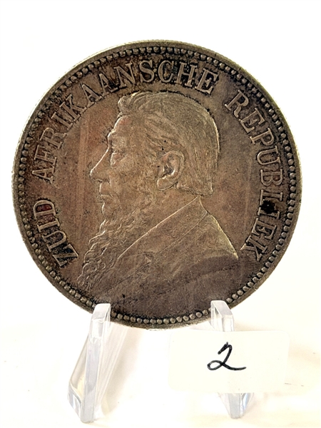 1892 South Africa DBL 5 Shillings Coin 