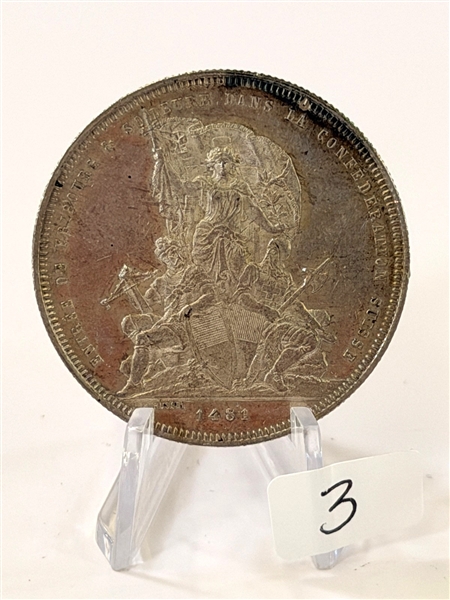 1481-1881 Swiss Shooting Festival 5 Francs Silver Coin