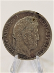 (4) France Silver 5 Francs Coins