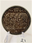 (4) Belgium 5, 100 Francs Coins .835, .900 Silver