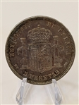(5) Spain 5 Pesetas .900 Silver Coins
